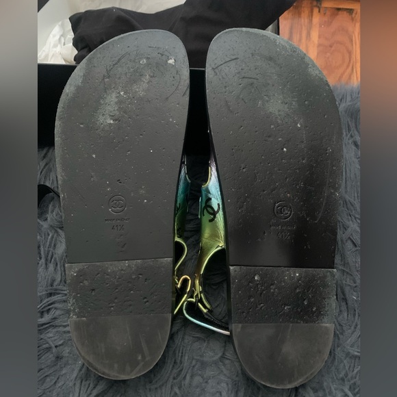 Chanel multicolored metallic lambskin sandals size 41.5 - Picture 10 of 10